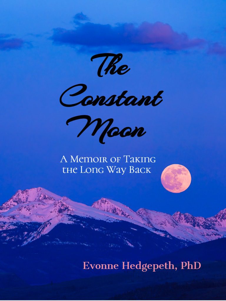 Here's an alt tag for the image: `The Constant Moon: A Memoir`